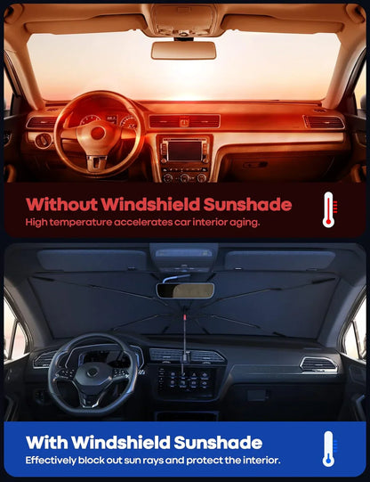 Foldable Car Windshield Sun Shade Umbrella