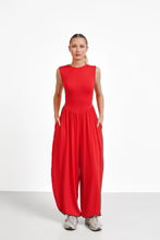 Women's Black Sleeveless Harem Jumpsuit Loose Fit Boho One-Piece with Pockets